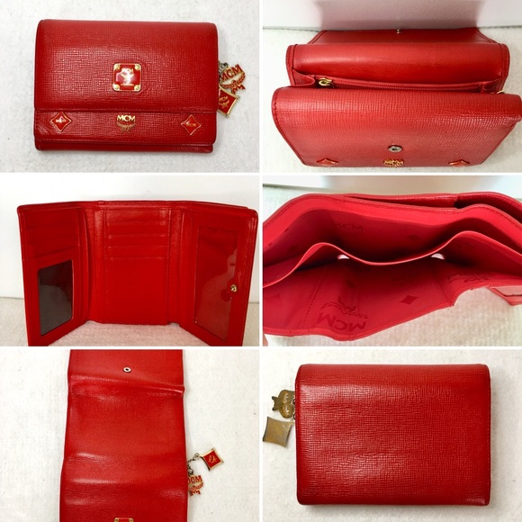 MCM Red Bucket Crossbody Bag with Wallet - Picture 15 of 15